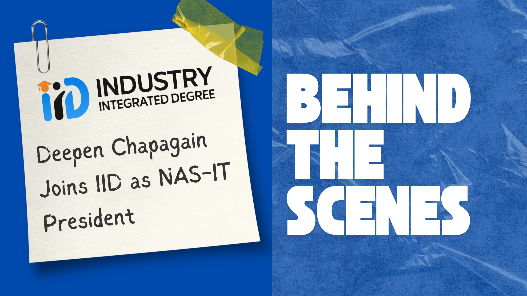 Deepen Chapagain Joins IID as NAS-IT President
